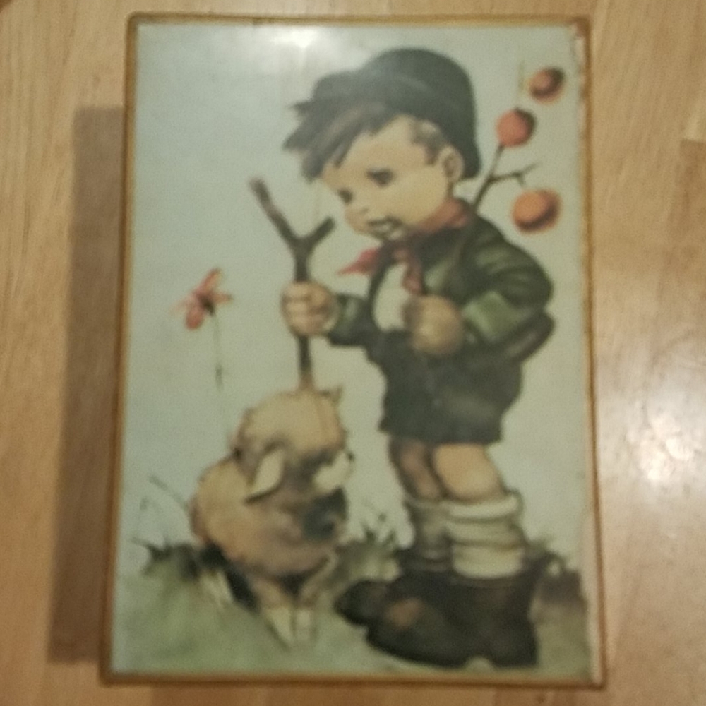 Vintage Hummel wood‎ music jewelry box